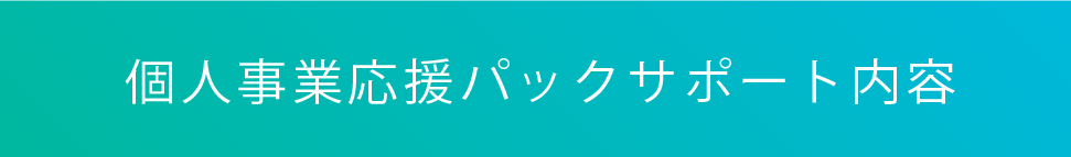 個人事業設立パックサポート内容